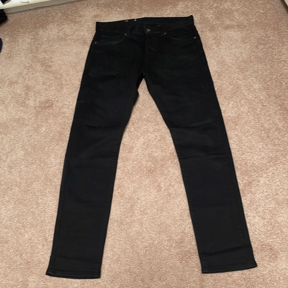 Men’s H&M &Denim black slim low waist jeans size 32/32
